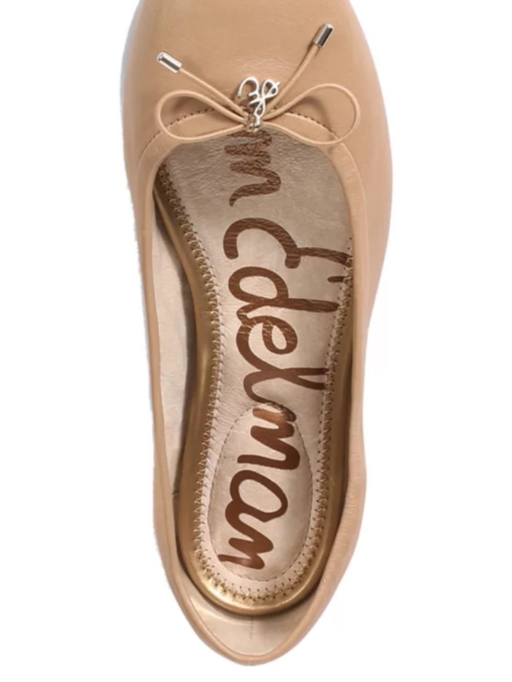 Sam Edelman Felicia Flat Women's Nude Patent Leather Ballet Flat - Picture 4 of 14
